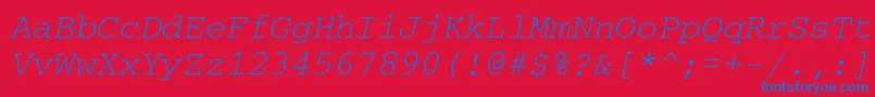 Шрифт Crr36C – синие шрифты на красном фоне