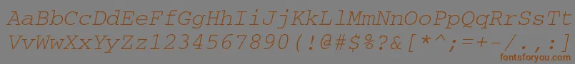 Crr36C Font – Brown Fonts on Gray Background