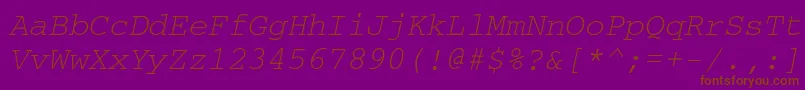 Crr36C Font – Brown Fonts on Purple Background