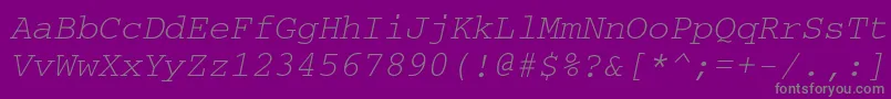Crr36C Font – Gray Fonts on Purple Background
