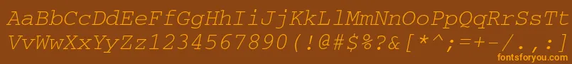 Crr36C Font – Orange Fonts on Brown Background