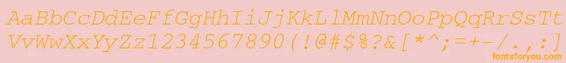 Crr36C Font – Orange Fonts on Pink Background