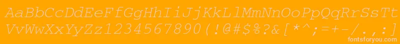 Crr36C Font – Pink Fonts on Orange Background