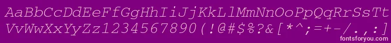 Crr36C Font – Pink Fonts on Purple Background
