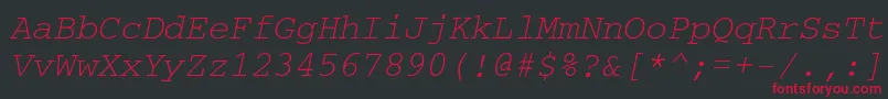 Шрифт Crr36C – красные шрифты на чёрном фоне