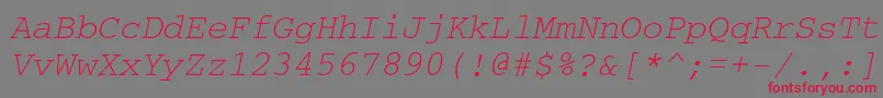 Crr36C Font – Red Fonts on Gray Background