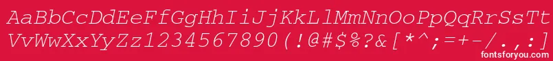 Crr36C Font – White Fonts on Red Background