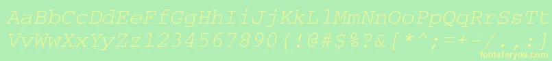 Crr36C Font – Yellow Fonts on Green Background