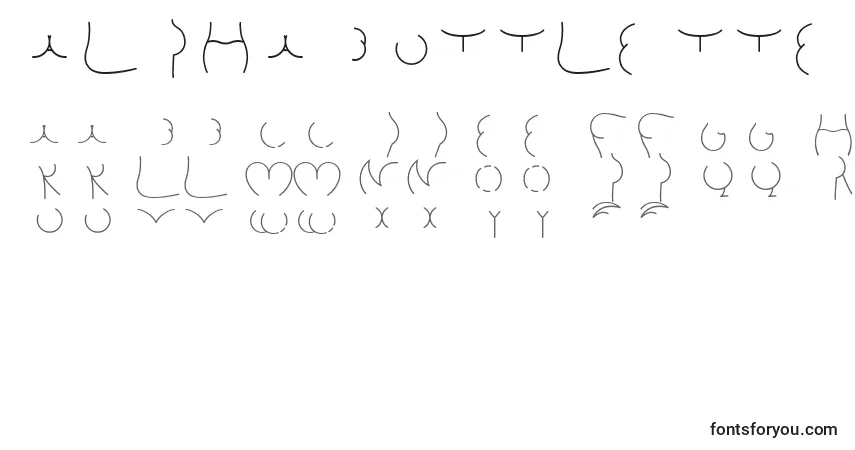 Czcionka Alphabuttletters – alfabet, cyfry, specjalne znaki