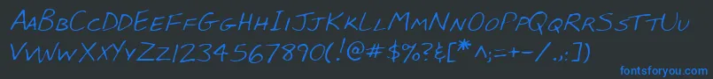 BabcockshandRegular Font – Blue Fonts on Black Background