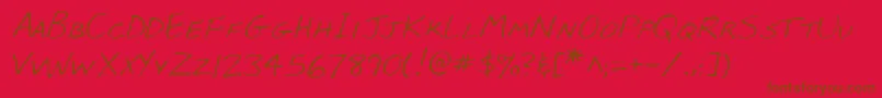 BabcockshandRegular Font – Brown Fonts on Red Background