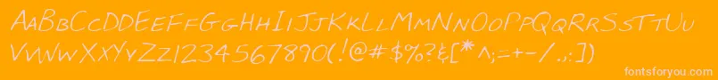 More about BabcockshandRegular Font BabcockshandRegular Font – Pink Fonts on Orange Background