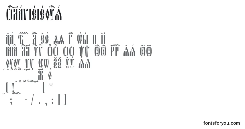 Шрифт OglavieIeucs – алфавит, цифры, специальные символы