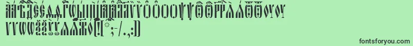 OglavieIeucs Font – Black Fonts on Green Background