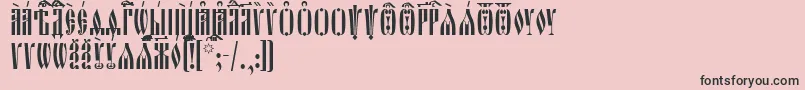 OglavieIeucs Font – Black Fonts on Pink Background
