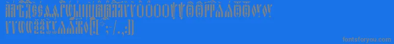 Weitere Informationen zur OglavieIeucs-Schriftart OglavieIeucs-Schriftart – Graue Schriften auf blauem Hintergrund