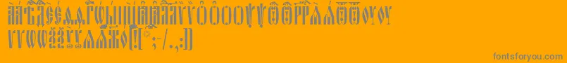 OglavieIeucs Font – Gray Fonts on Orange Background