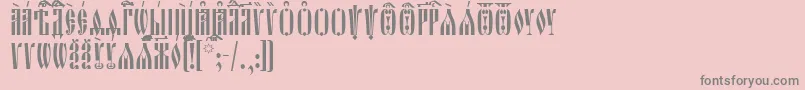 OglavieIeucs Font – Gray Fonts on Pink Background