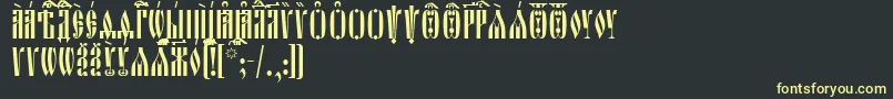 OglavieIeucs Font – Yellow Fonts on Black Background