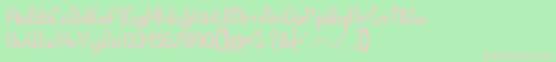 Awelita Font – Pink Fonts on Green Background