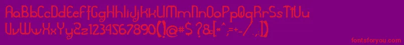 Awelita Font – Red Fonts on Purple Background