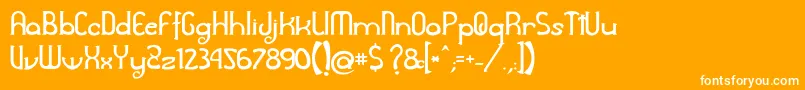 Awelita Font – White Fonts on Orange Background