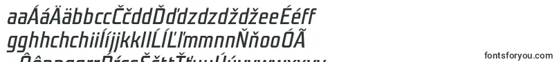 TeutonnormalItalic-Schriftart – slowakische Schriften