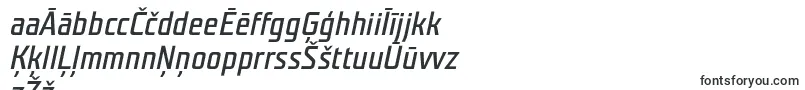 フォントTeutonnormalItalic – ラトビアのフォント