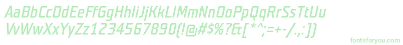TeutonnormalItalic Font – Green Fonts on White Background