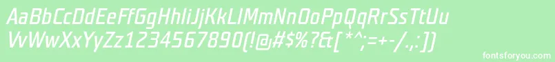 TeutonnormalItalic Font – White Fonts on Green Background