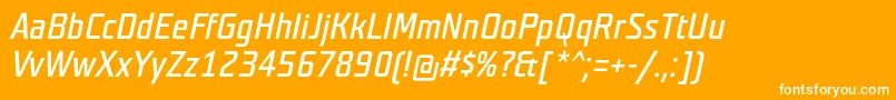 TeutonnormalItalic Font – White Fonts on Orange Background