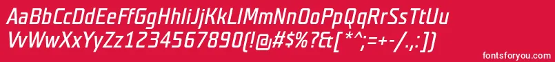 TeutonnormalItalic Font – White Fonts on Red Background