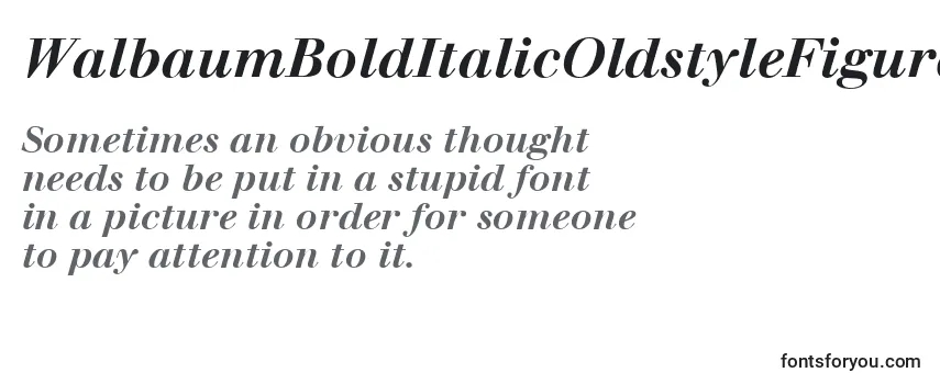 WalbaumBoldItalicOldstyleFigures Font