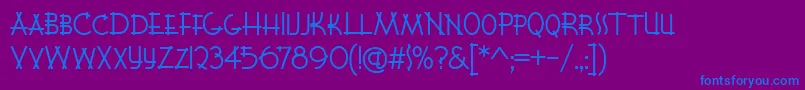 K22Lawenta Font – Blue Fonts on Purple Background