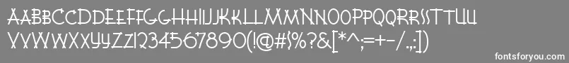 フォントK22Lawenta – 灰色の背景に白い文字