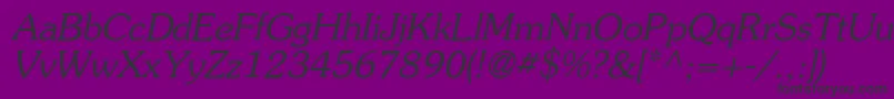 フォントAgsouci – 紫の背景に黒い文字