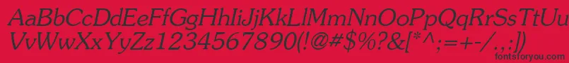 Agsouci Font – Black Fonts on Red Background