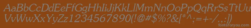 Agsouci Font – Gray Fonts on Brown Background