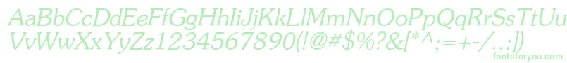Agsouci Font – Green Fonts on White Background