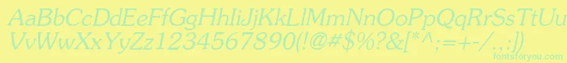 Agsouci Font – Green Fonts on Yellow Background