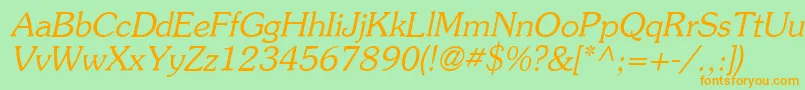 Agsouci Font – Orange Fonts on Green Background