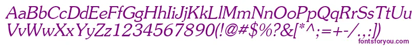 Agsouci Font – Purple Fonts on White Background