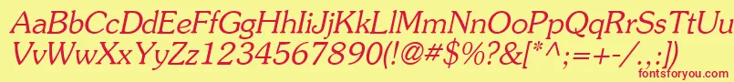 Agsouci Font – Red Fonts on Yellow Background