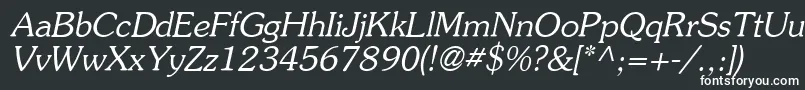 Agsouci-fontti – valkoiset fontit mustalla taustalla