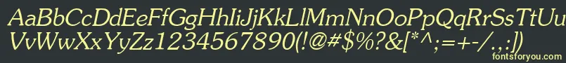 Agsouci-Schriftart – Gelbe Schriften auf schwarzem Hintergrund