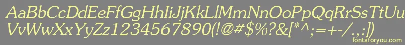 Agsouci Font – Yellow Fonts on Gray Background