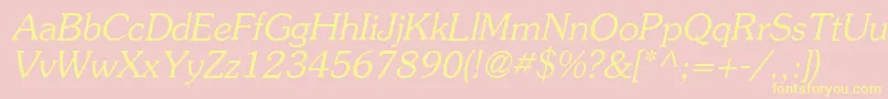 Agsouci Font – Yellow Fonts on Pink Background