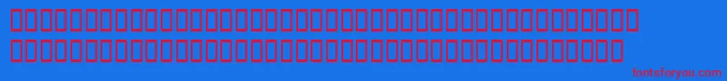 フォントBookwomanswashDemish – 赤い文字の青い背景
