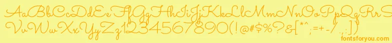 Police SacramentoRegular – polices orange sur fond jaune