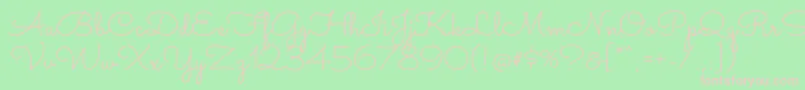 SacramentoRegular Font – Pink Fonts on Green Background